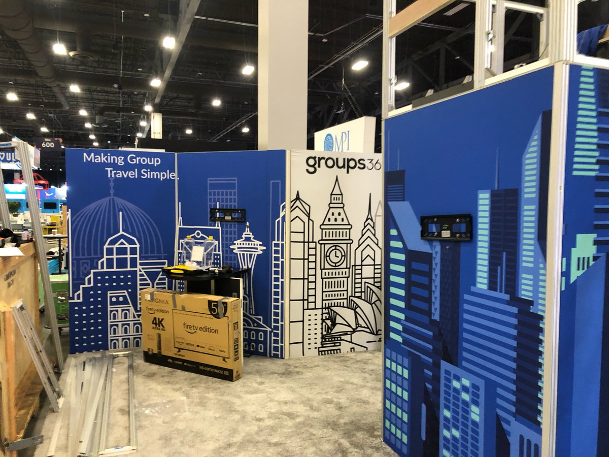 Groups360's tweet photo. Getting set up for #IMEXAmerica in Las Vegas this week with @IMEX_Group 🎉

Come find us at booth number #F547 or set up an individual appointment with us right here: https://t.co/Ul7Aa2XeCN https://t.co/bcaXZaTJNr