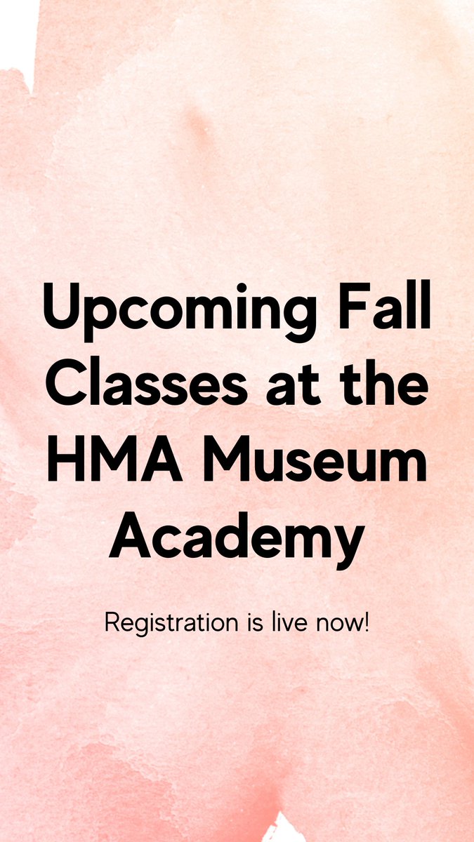 HSVmuseumArt's tweet image. Embrace the vibrant colors of fall and unlock your artistic potential at Huntsville Museum of Art’s Academy! Our upcoming Fall classes are tailored for all ages and skill levels, providing a range of artistic experiences for all to enjoy. 🍂🎨 #HMAAcademy #FallArtClasses