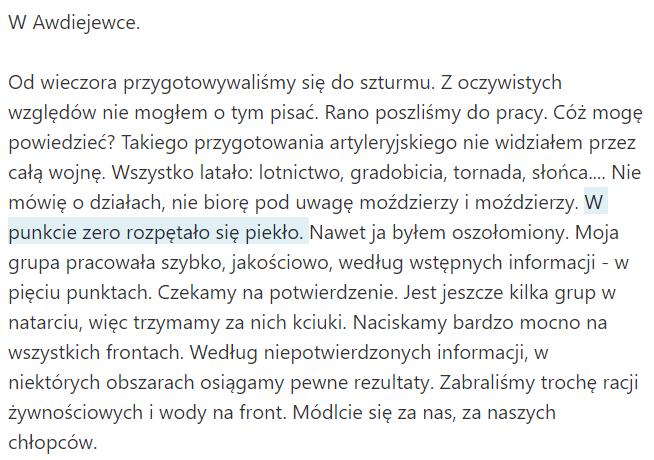 💡Prolog/ #Avdiivka - 7 dni szturmu okiem rosyjskiego żołnierza. Prolog. Dzień 1. Rano. ' Takiego przygotowania artyleryjskiego nie widziałem przez całą wojnę.(...) W punkcie zero rozpętało się piekło'. #WojnaWUkrainie #RussianUkrainianWar