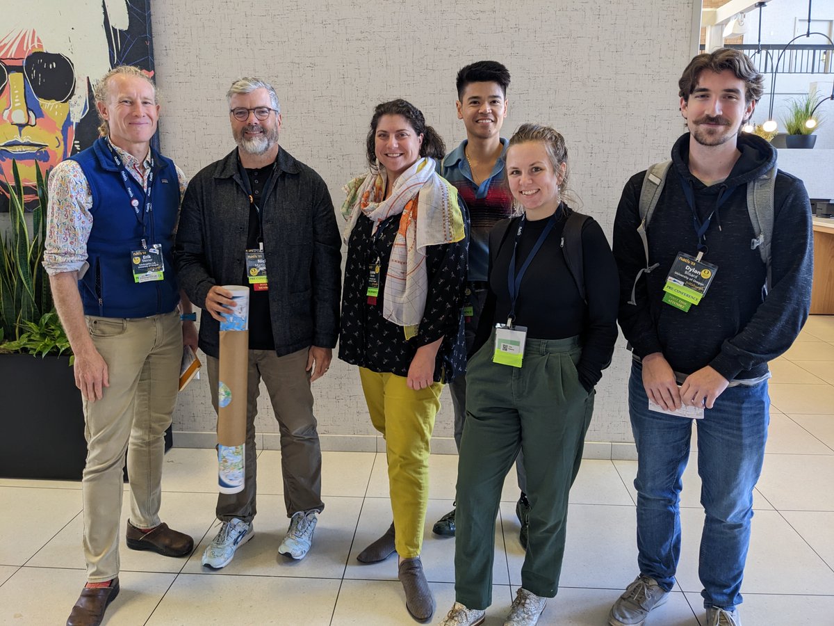 The @uoregon @InfoGraphicsLab, CartoFish Lab, and a lot of @uogeog Alumni had a great time at #NACIS2023! See you next year in Tacoma, mappy friends!