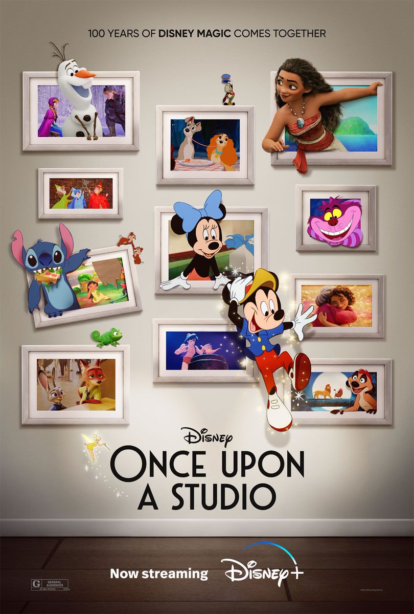 Celebrate 10 decades of storytelling, artistry and technological achievements with “Once Upon a Studio,” @Disney's all-new short film, now streaming on @DisneyPlus! #Disney100