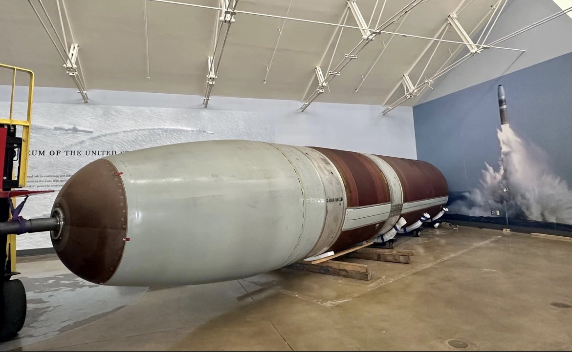 NtlMuseumUSNavy's tweet photo. Step by step, we are moving some of our largest collection items out of the Cold War Gallery. #MoveOutMonday

Can anyone tell us what this macro artifact is? The background image in photo #2 provides a hint!

#BehindtheScenes #ColdWar #Artifact #CaringForCollections #NavyHistory https://t.co/8M3FWl7b0Z