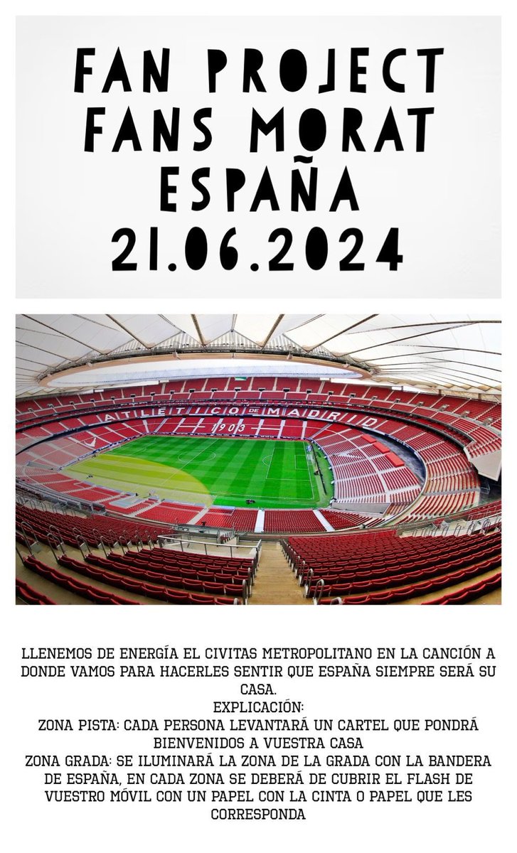 morates4's tweet image. FAN PROJECT METROPOLITANO 21.06.2024 
Vuestra ayuda es imprescindible,
Nos ayudáis a difundir?

@MoratCordoba @MoratGirona @MoratEsp @moratnation