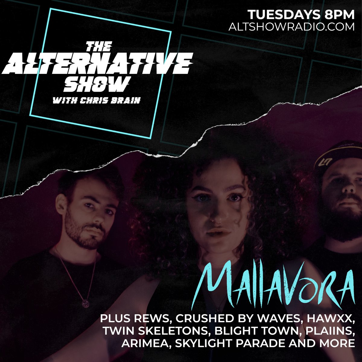 💥TUESDAY 8PM ALTSHOWRADIO.COM💥
This week I'm joined by Jess from Mallavora, NEW FEATURE; This weeks HOTTEST TRACK from @ARIMEA_UK  - Seriously can't get their new song out of my head and you won't be able to either! Plus all these HUGE TUNES! 

#alternative #emo #radio