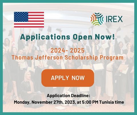 ThomasProgram's tweet photo. Calling all students in Tunisia currently attending a #university, #ISET, #ISSAT, or #IHET. Apply now to spend a year studying at a U.S. university: https://t.co/quMszrJnkc  
#TJSP2024 @usembassytunis https://t.co/xTs3oGrMt9