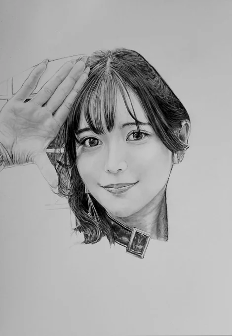 Work in progress まだまだ、先は長い #鉛筆画 #七瀬なな #レースクイーン #RQ