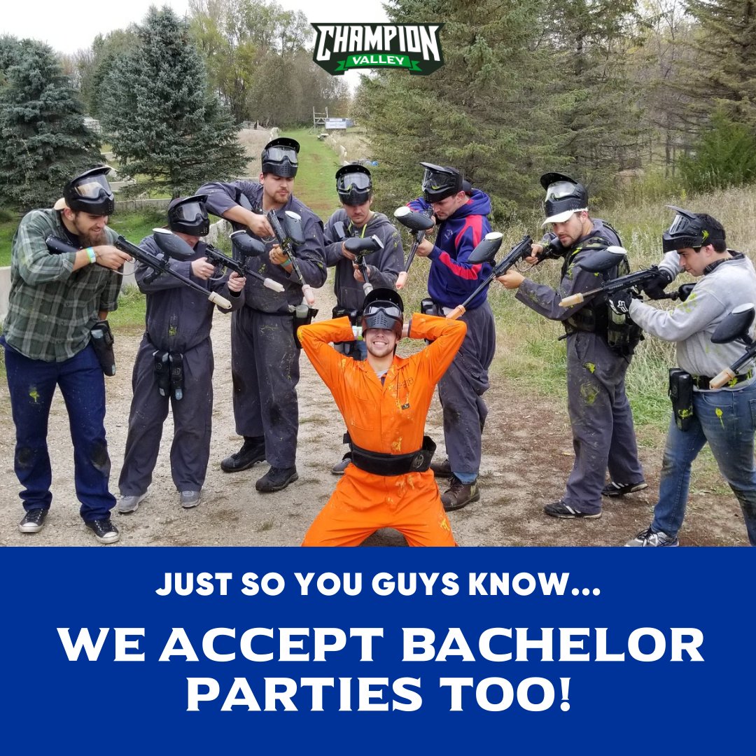 championvalley's tweet photo. Just so you guys know, BACHELOR PARTIES are welcome here at #ChampionValley!  Drop the drinks and get ready to shoot! https://t.co/5l2jn87q0C