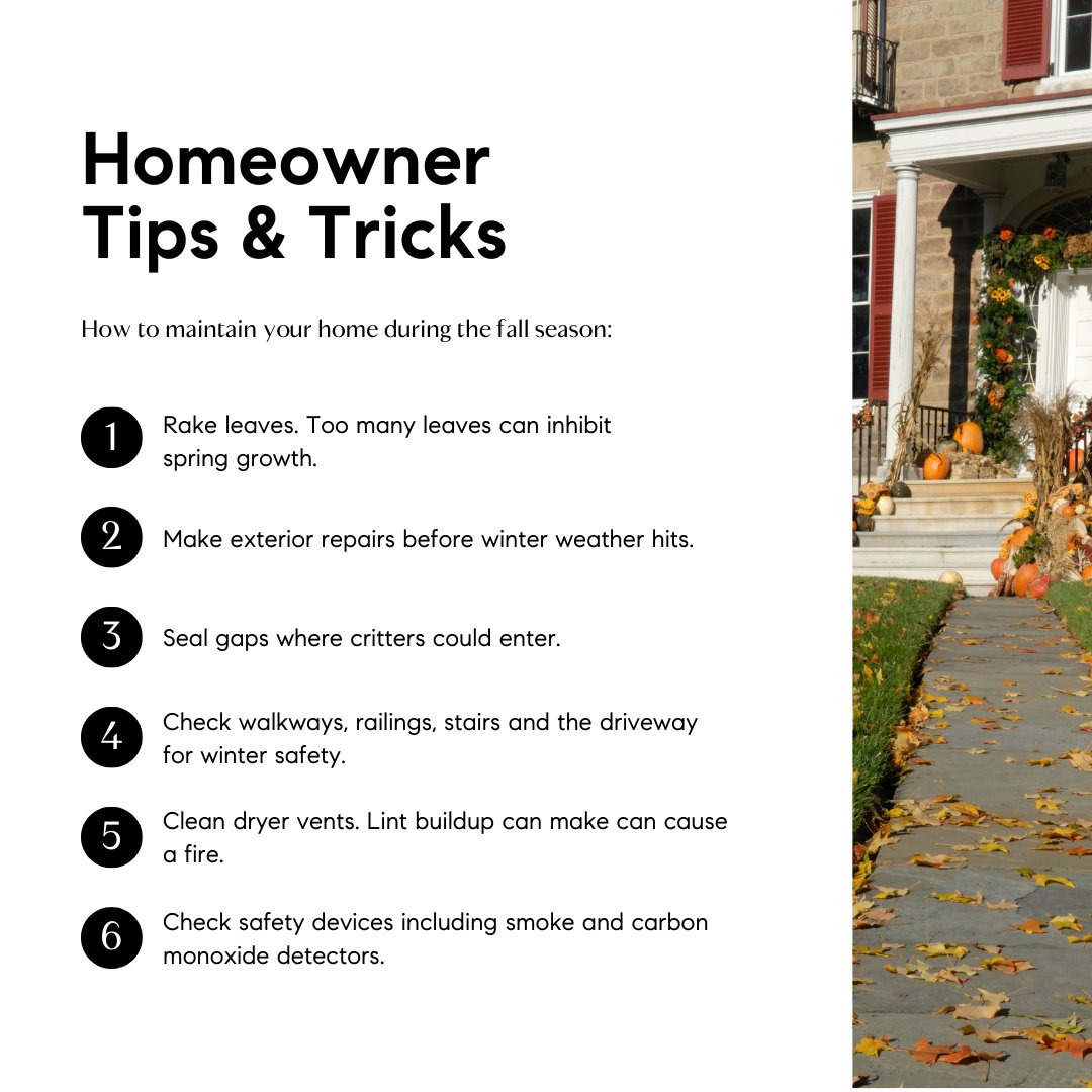 Embrace the beauty of fall and keep your home in top shape with these essential homeowner tips🍁🍂🏠

For real estate concerns, contact us!
👉DRE 01851983
👉DRE 01009410
📲805-689-5759
📧sofie@compass.com
🌐thelanghornegroup.com

#Langhornegroup #Compass #REALM