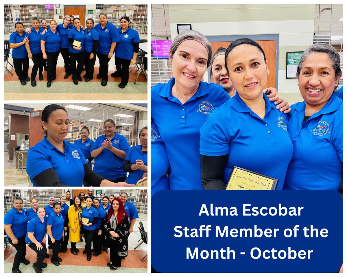 AguirreJrHigh's tweet photo. Congratulations to Alma Escobar for being selected as our AAJH Staff Member of the Month for October!! Thank you so much for all you do for our Bulldogs!!! @channelviewisd #choosechannelview #Better2gether #channelviewcares https://t.co/lIAUUkRkNL
