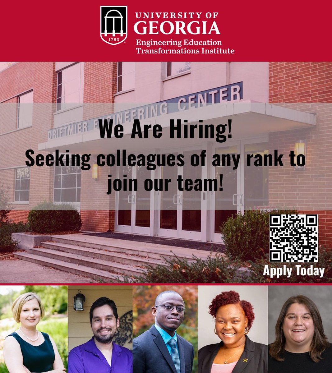 We're hiring! Click the link to learn more about how to join our team! ugajobsearch.com/postings/346043

#GoDawgs #EngineeringEd #JobAd #UGAEngineering
