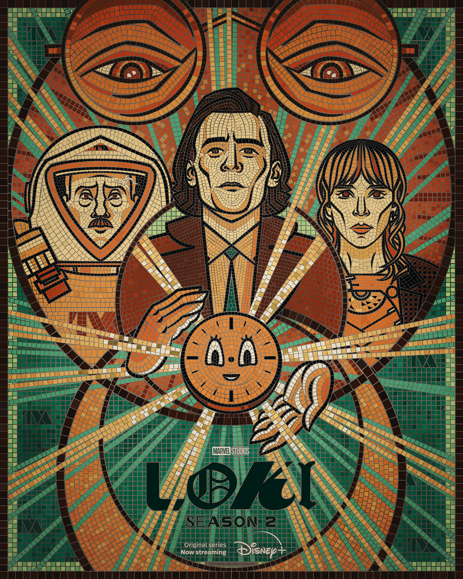 Creatieve Loki S2 posters op Disney Plus België