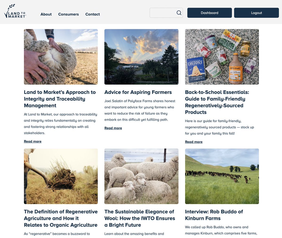 Land to Market is helping scale regenerative agriculture globally through our supply chain work with brands!

Read some of our latest stories from the land and marketplace here on the Covering Ground blog →→→ landtomarket.com/journal. #LandtoMarket #RegenerativeAgriculture