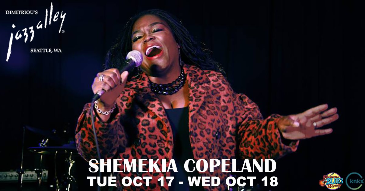 Award-winning blues, soul and Americana singer @ShemekiaBlues - winner of five 2023 Living Blues awards, 2023 Downbeat Critics Poll, two 2023 Blues Blast awards & the 2021 Blues Music award for B.B. King Entertainer of the Year! @JazzNBluesMusic @knkxfm @WaBluesSociety