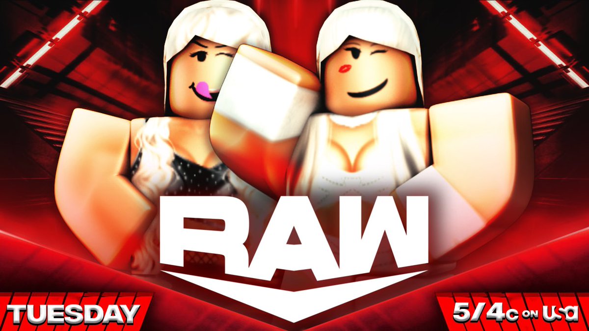 _WWERoblox's tweet photo. -TUESDAY-
@WWE21BeckyLynch returns in action
-
#RaderBanks looks to put a end to @boujeebratzdoii right before her ppv match
-
Smackdown Women's Champion #BethRose Is set to be in action against @themxxoxo
#WWERaw
#WWE https://t.co/aq4uBgMt6R