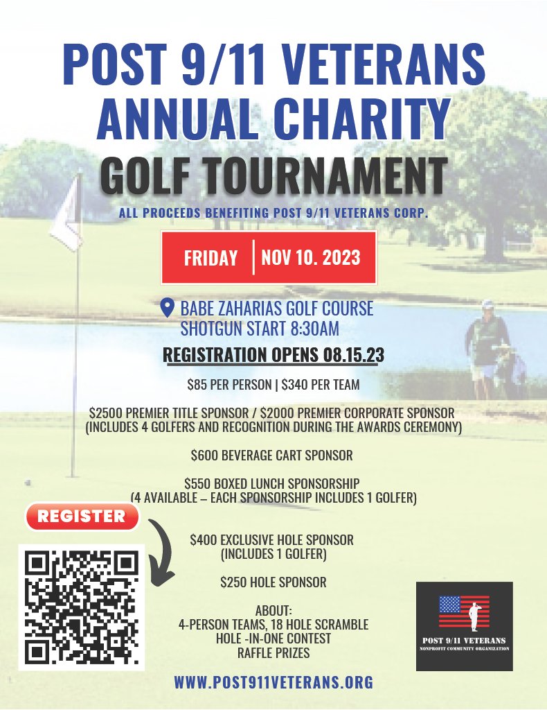 Missed the golf tournament last week? No worries, we are hosting another on Friday, November the 11th at Babe Zaharias Golf Course. 

There's plenty time to sign up for golf and sponsorships.

Have questions, reach out to Tonya at tonyafines@gmail.com

See you on the course!