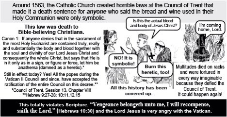 The Great whore of Rev.17:5 rules the world behind the scenes ! She is the one to blame for the fake Pandemic ,the fake vaccines, the fake Climate Change,etc.,etc. The worst is yet to come!There is no salvation in the Roman Catholic Chuch! If u die Catholic you are lost forever!