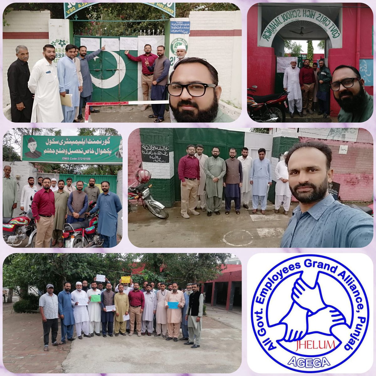 teacherqasim's tweet photo. عابد محمود، عبدالرحمن، محمد غیاس اور حامد سردار نے سارا دن مختلف جہلم کے مردانہ و زنانہ سکولوں میں جا کر  17 اکتوبر کے احتجاج کے لیے سکولوں کے جملہ سٹاف کو متحرک کیا۔
شاباش میرے شیروں
#AntiEmployeeRulesRejected 
#ملازم_کش_پالیسیز_نامنظور 
#اگیگا_جہلم https://t.co/y95tw5bXOD