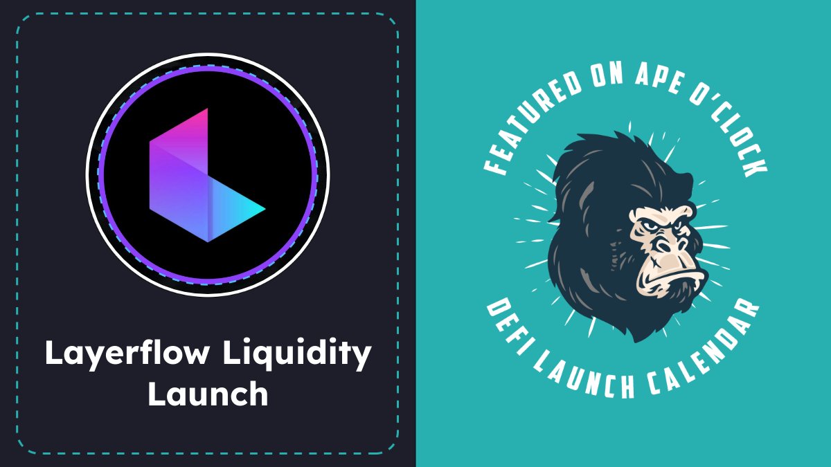 🎯 NEW: Layerflow Liquidity Launch

🦧 Cross chain defi ecosystem. With 1.5 days left, the fair launch presale has raised 183 $BNB thus far.
apeoclock.com/launch/layerfl…

⏰ 2023-10-12 14:00 UTC
🐦 <a href="/layerflowtoken/">LayerFlow</a>
⛓ #BSC
✅ Audit
✅ KYC

-
DYOR, NFA