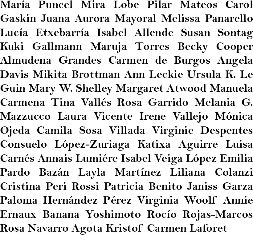 Por el #díadelasescritoras.