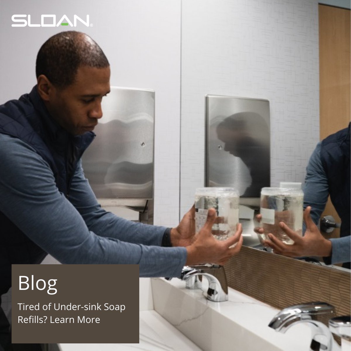 Sloan_Valve's tweet photo. Crawling under a sink to refill the soap reservoir is a thing of the past with Sloan’s closed-system, top-fill soap dispenser for commercial restrooms.
Read the blog: https://t.co/igCOvyxnaD
#SoapDispenser #TopFillSoapDispenser #RestroomInnovation https://t.co/iPLHITLcuM