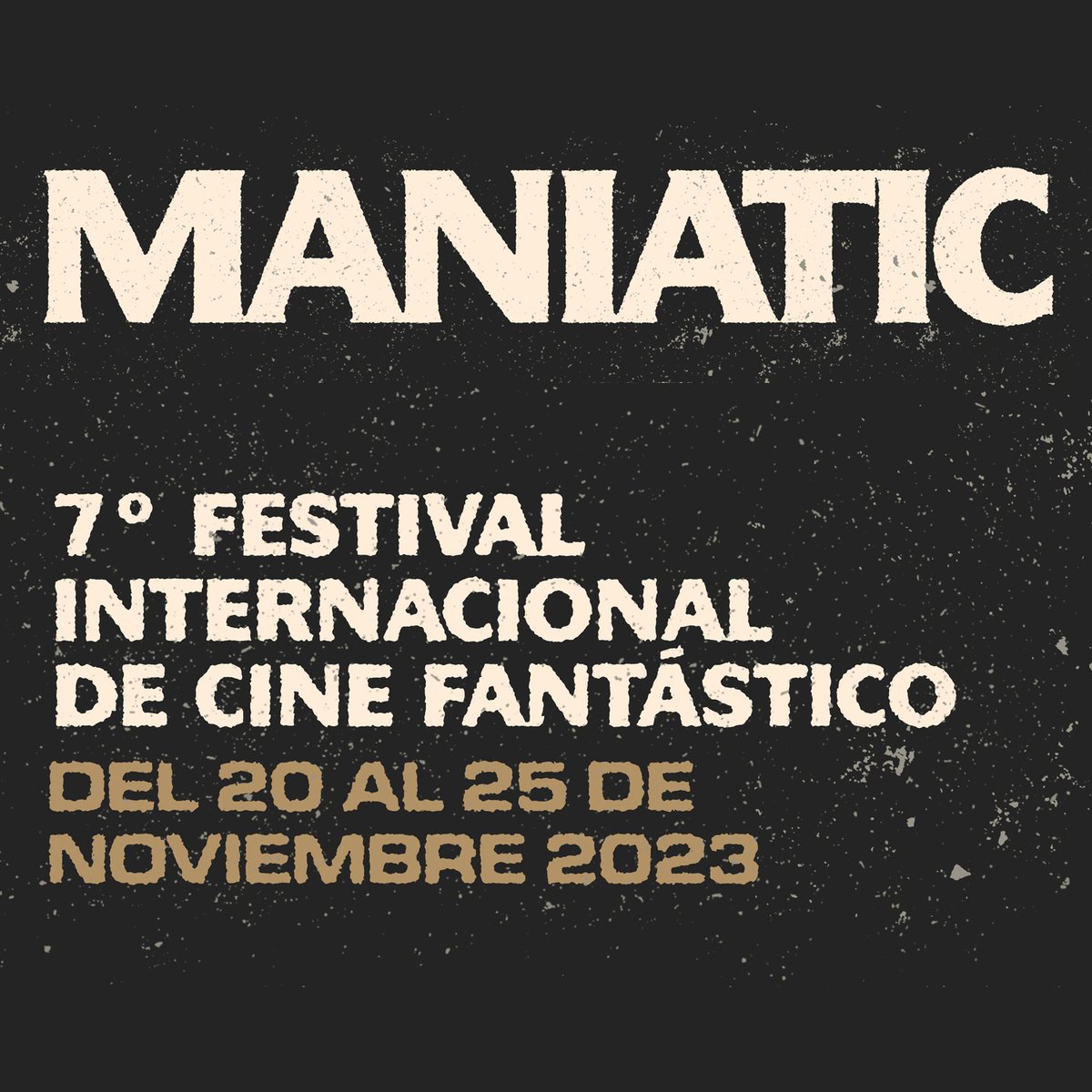ANUNCIAMOS FECHAS. Queridos/as amantes del cine fantástico, la 7ª edición del Maniatic Film Festival se celebrará del 20 al 25 de noviembre. Queda poco más de un mes y nos morimos de ganas de empezar. Seguid atentos a nuestras redes porque iremos avanzando más noticias!!! 📽️🥳🎃