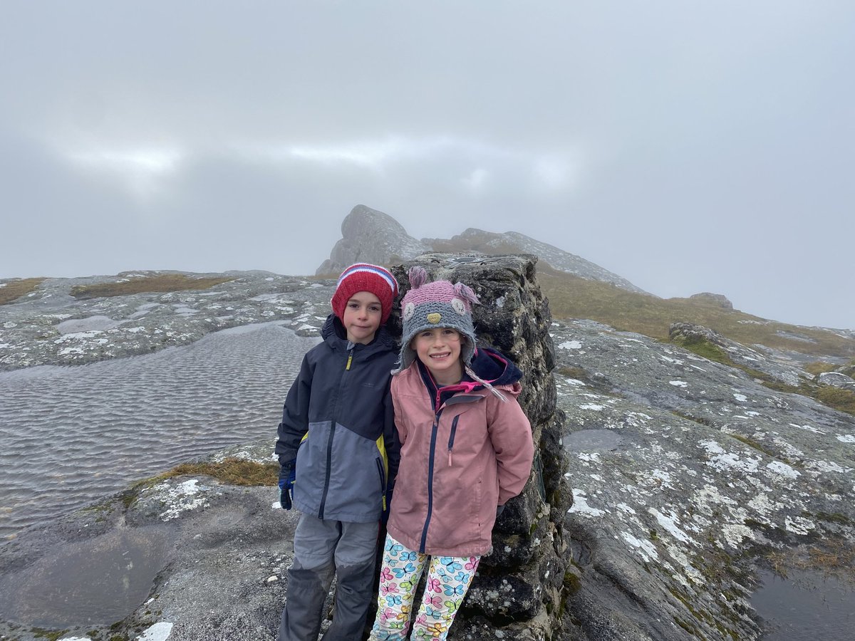 Ben Loyal today & a 15km round trip up an atypical route for 'experienced mountaineers only'. Well at 7 & 9 years old maybe they already are, because I was struggling to keep up with their pace! Super effort kids 🥰 💪