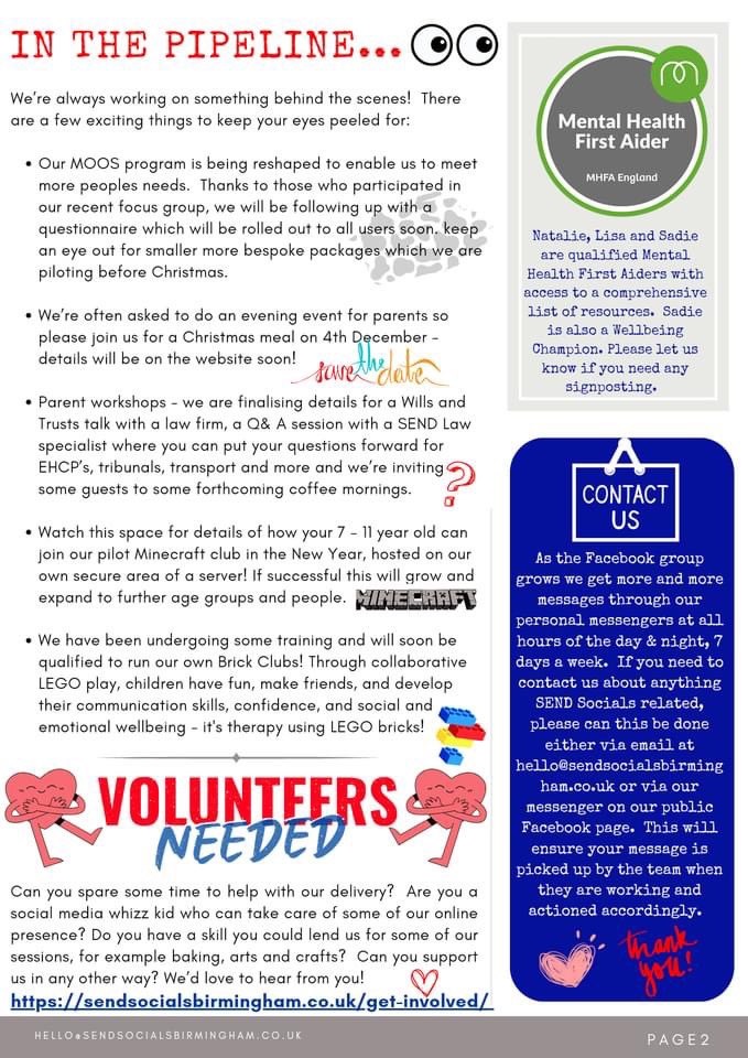 WE ARE BACK ! During a crazy summer we sadly neglected our page so here is a highlight of what’s happened since we were last here ! Thank you everyone for your support ❤️ #send #play #summerfun #birmingham #opportunities #support #families #disability