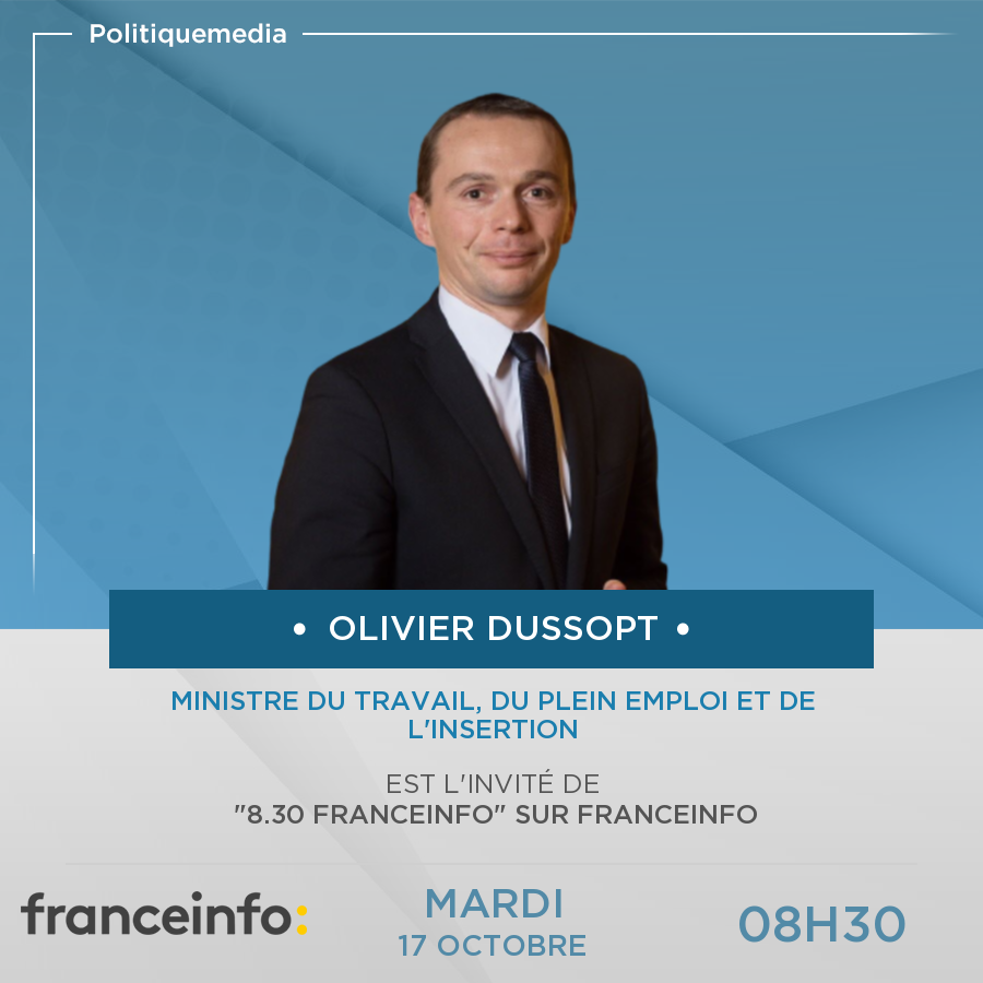 .<a href="/olivierdussopt/">Olivier Dussopt</a> sera, demain mardi 17 octobre à 08:30, l'invité de "8.30 franceinfo" sur Franceinfo politiquemedia.com/invites-politi…