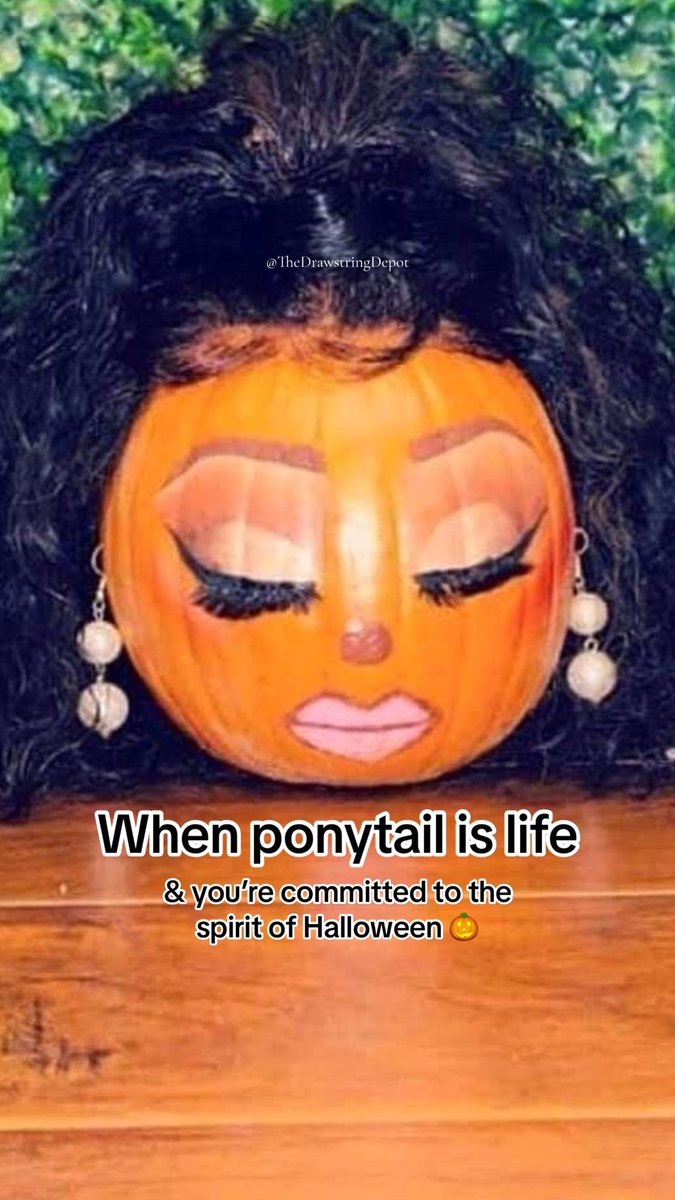 drawstringdepot's tweet image. Nothing is scarier than a bad hair day 😳🎃

#ponytailhairstyle #genieponytail #drawstringponytail #halloween