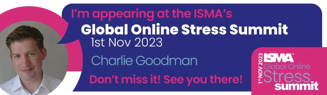 Watch me speak on a panel about why conversations with money are so difficult with some brilliant speakers on Wed 1st Nov at 11.30am.  isma.org.uk/full-summit-ev…

#stressawarenessday #stressawarenessweek