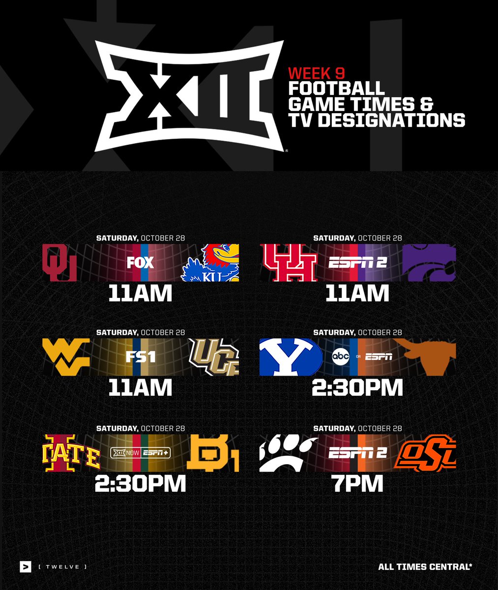 #Big12FB on the big screen.