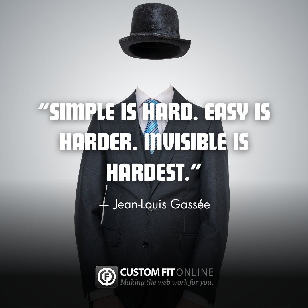 “Simple is hard. Easy is harder. Invisible is hardest.” — Jean-Louis Gassée

#UXQuotes #UserExperience #UXDesign