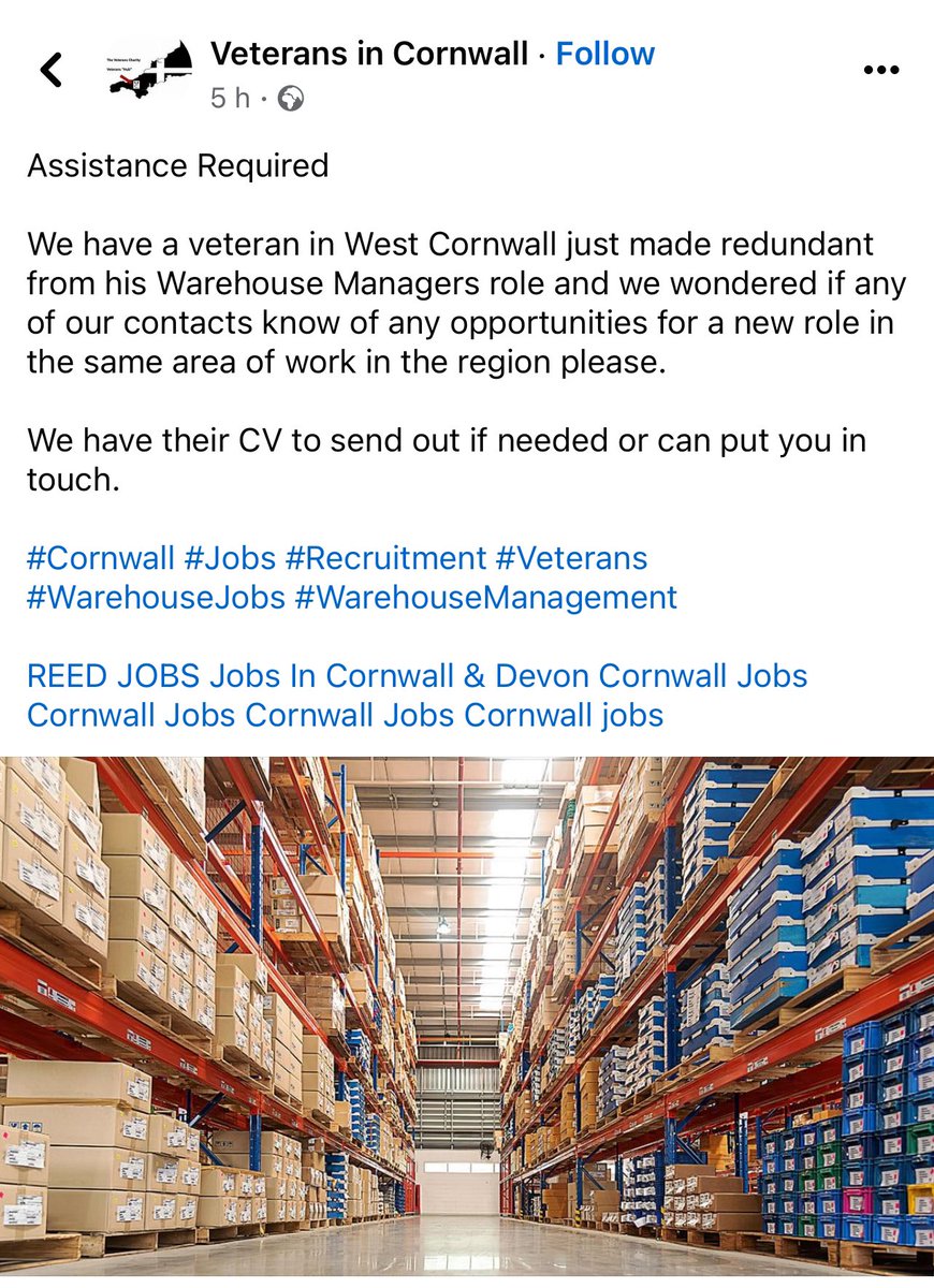 If anyone in Cornwall that could please help a veteran, I’d be very grateful. Thank you. 💂🏻‍♂️👋🏻🇬🇧🍻. 🙏🏻m.facebook.com/story.php?stor…