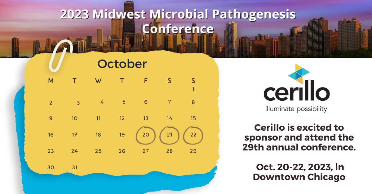 cerillobio's tweet photo. #Cerillo will be attending the 2023 Midwest #MicrobialPathogenesis Conference in Chicago, October 20-22. We look forward to networking and sharing why our new Co-Culture Duet research platform is essential to understanding microbial pathogenesis! https://t.co/p0ZxXuIopK https://t.co/KpI6mmPdIn