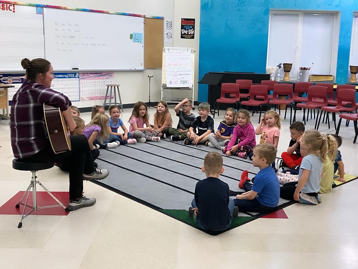 CBVRCEartsed's tweet photo. Mrs. McKibbon’s grade Primary music class @Riversidemira was filled with beautiful singing and dancing. They sang their welcome song &amp; songs about animals. They also learned a new song about 5 little turkeys where they practiced steady beat &amp; counting skills. Great job grad P 🎶 https://t.co/9BFRb9R93v
