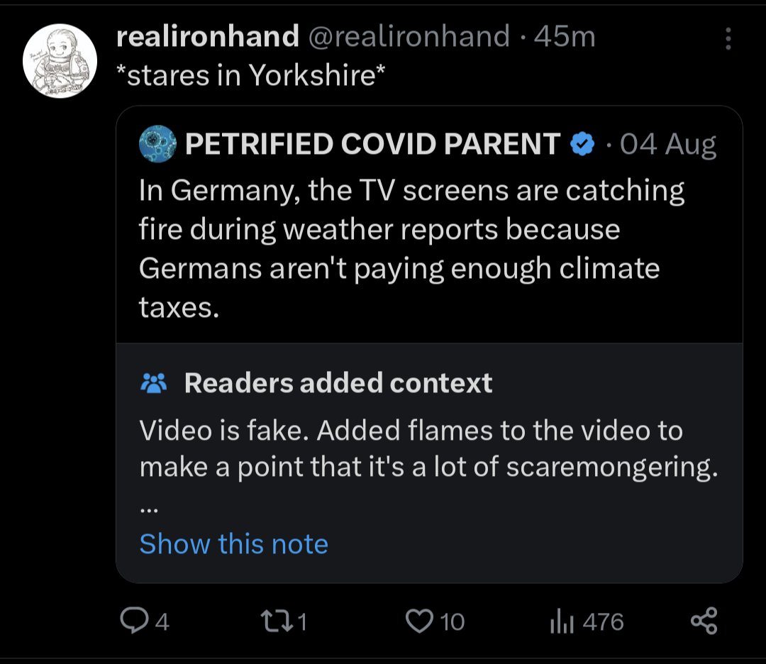 Anyone else seeing this random German TV Fire post replacing actual content?

<a href="/realironhand/">realironhand</a> you have been assimilated...