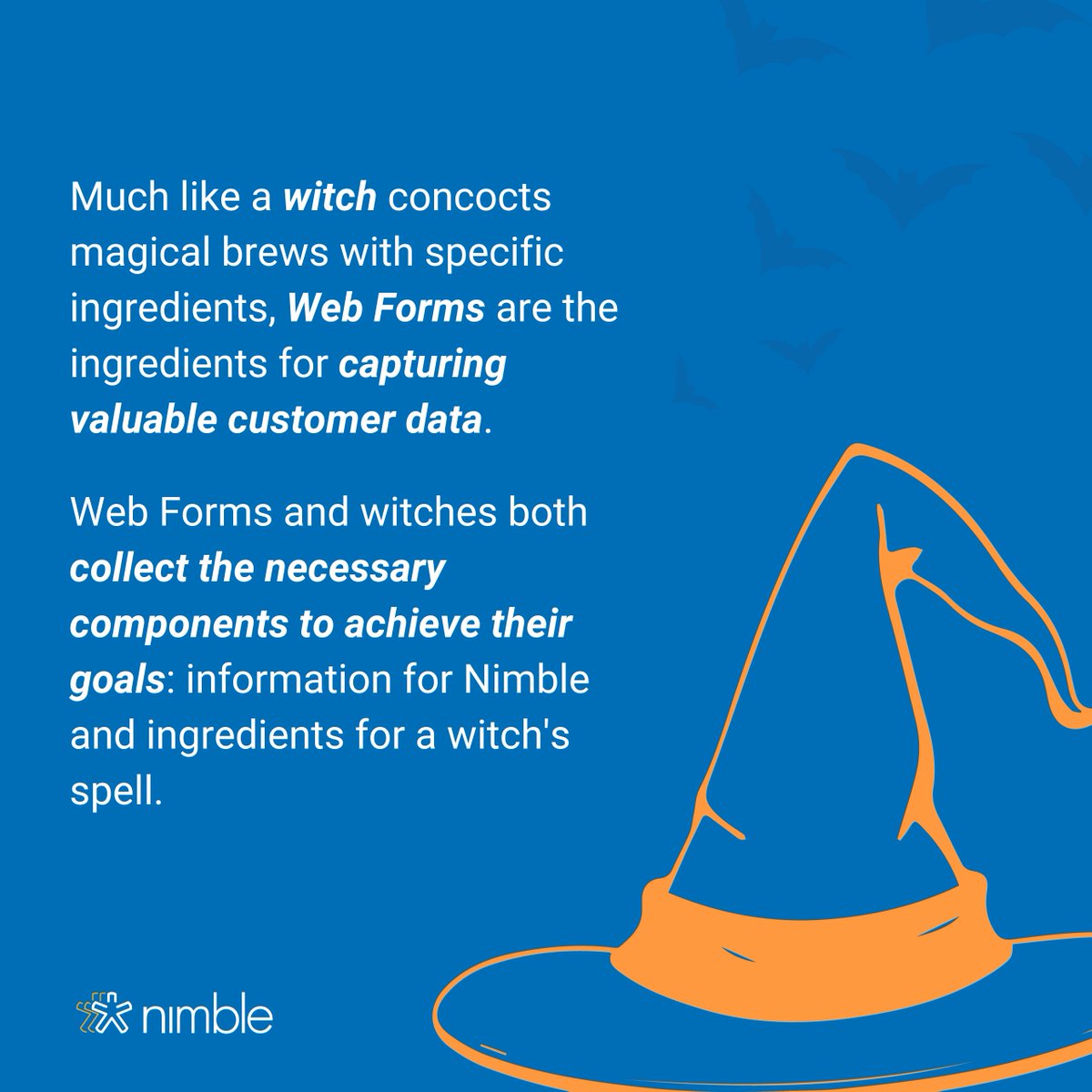 Nimble's tweet image. During this time of year, dressing up as your favorite characters brings back some legit nostalgia. 🎃

This got us thinking…if our Nimble features could dress up as classic halloween characters, which would they choose?! 

Here’s the answer 👇👻

#CRM #SimpleCRM