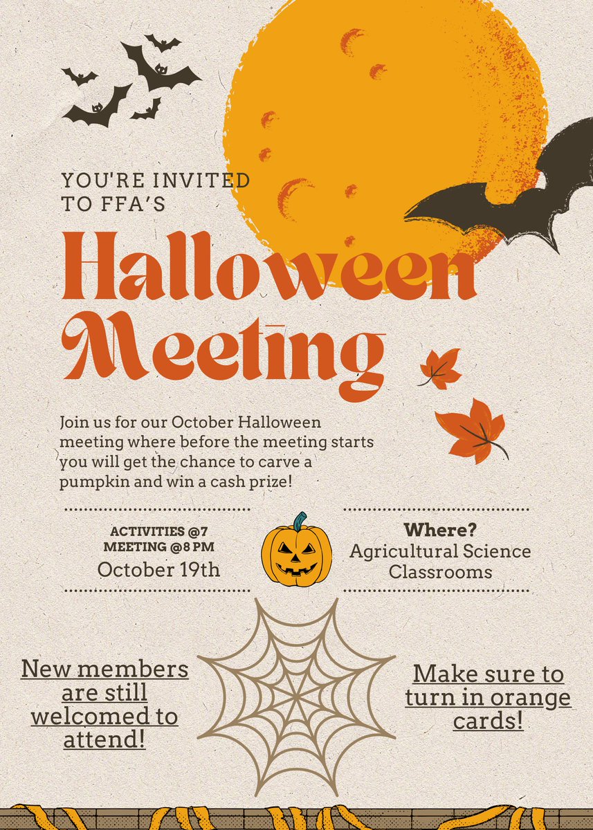 HUHS_FFA's tweet photo. UPCOMING MEETING INFO: https://t.co/uGlmzzW29Z