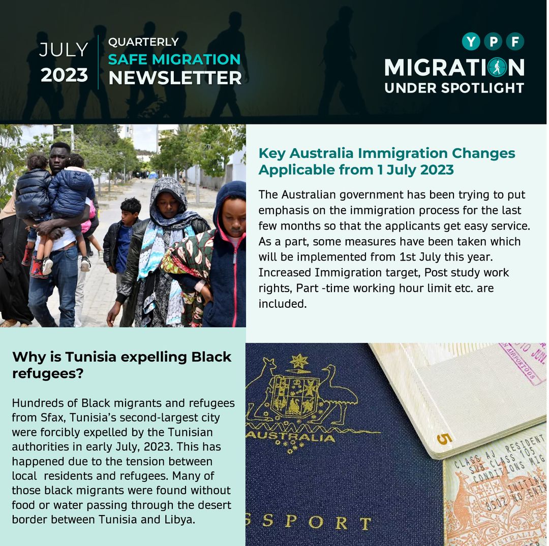 ypfbd's tweet photo. YPF #SafeMigration team is excited to share the 3rd issue of their quarterly newsletter "Migration Under Spotlight" where the top news on migration from all over the world is highlighted. The 3rd issue covers news from July to September
#YPFSafemigration #YouthPolicyForum https://t.co/QtUltyGY5a