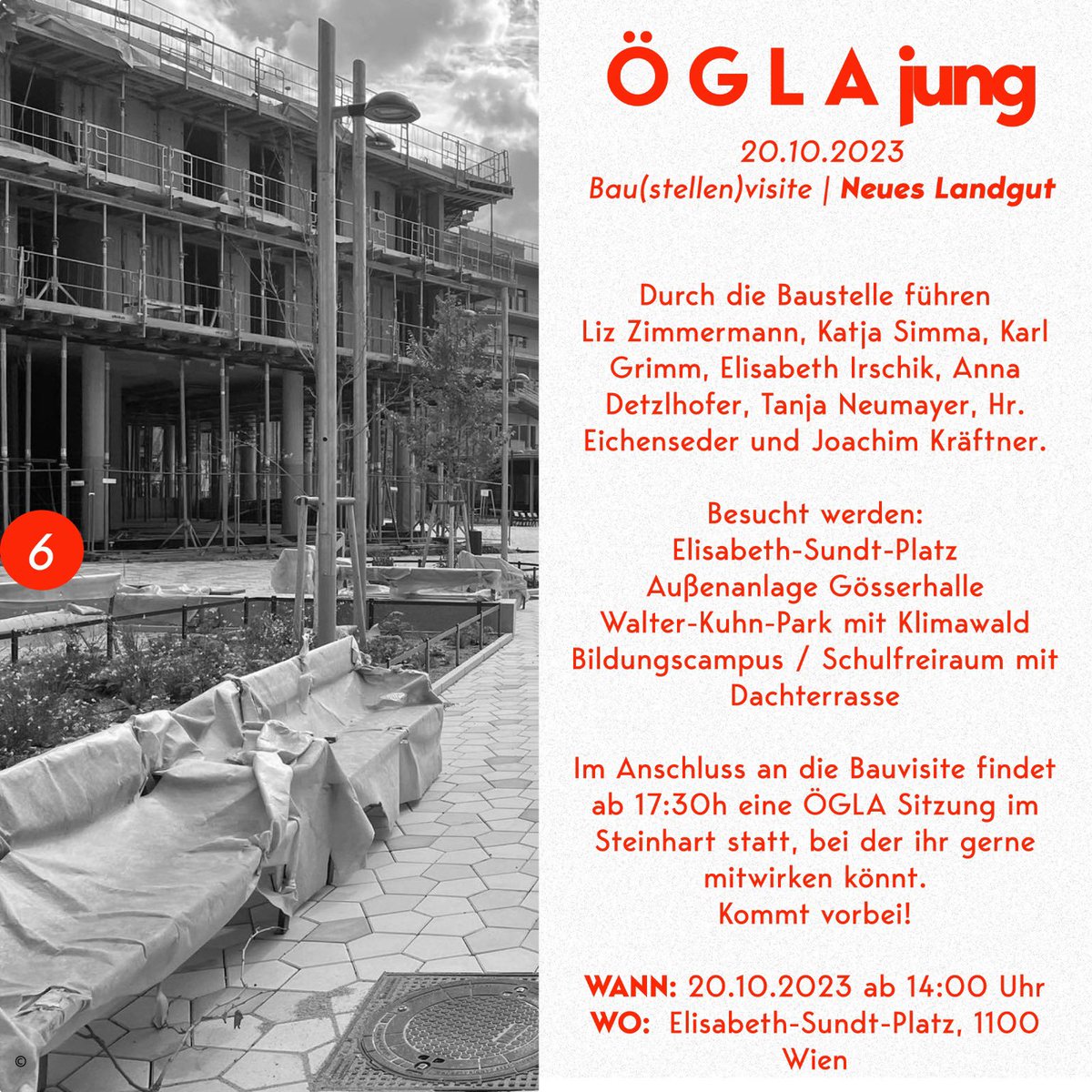 ÖGLAjung geht wieder los! Dieses Mal nicht im #hausderlandschaft sondern beim Stadtentwicklungsgebiet #neueslandgut . Hier werden nicht nur neue Wohnungen gebaut, sondern auch viel Grünraum gestaltet! 💛