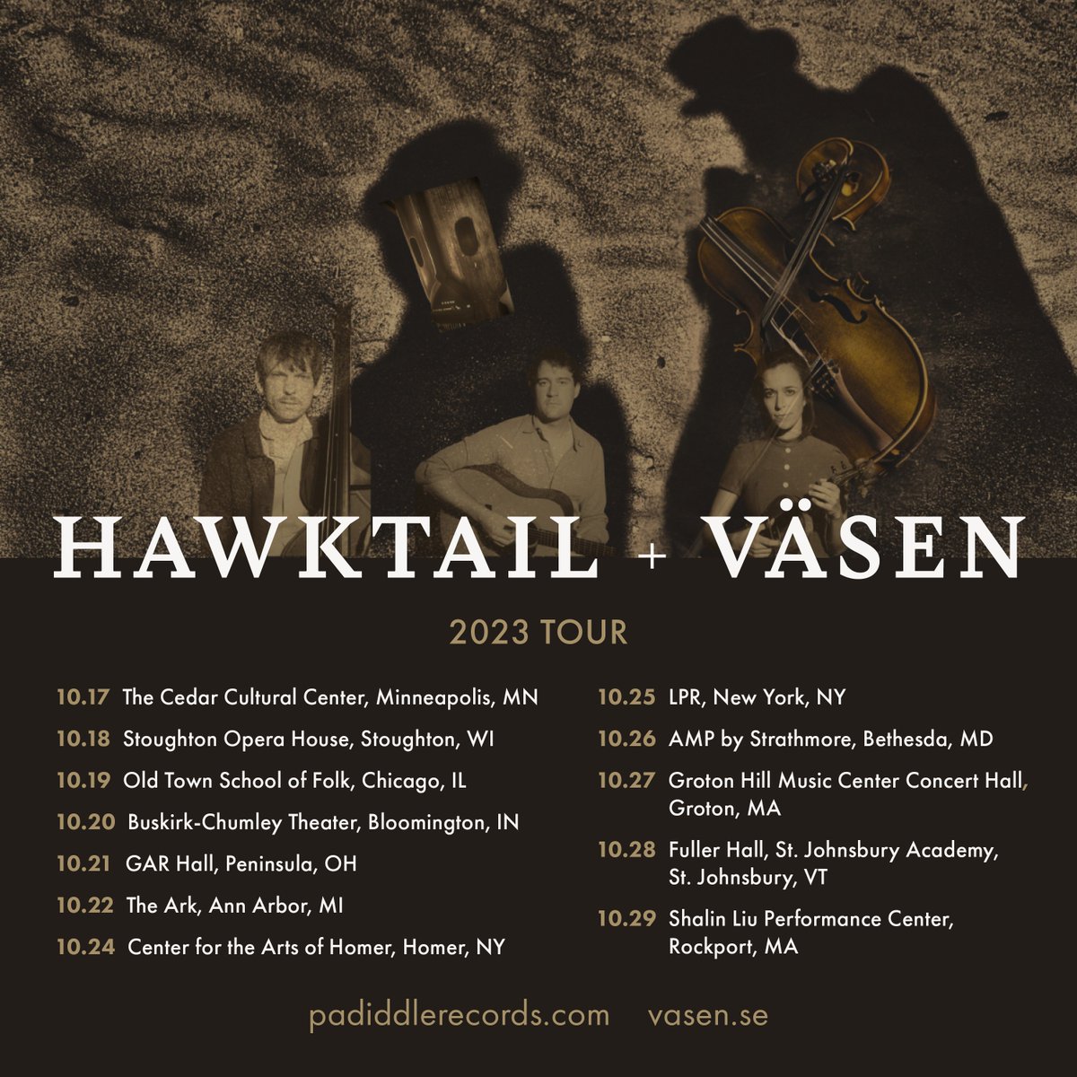 Paul and Brittany's band @hawktailband is on the road for a run of shows, beginning tomorrow in Minneapolis! Find tickets and details at hawktailmusic.com