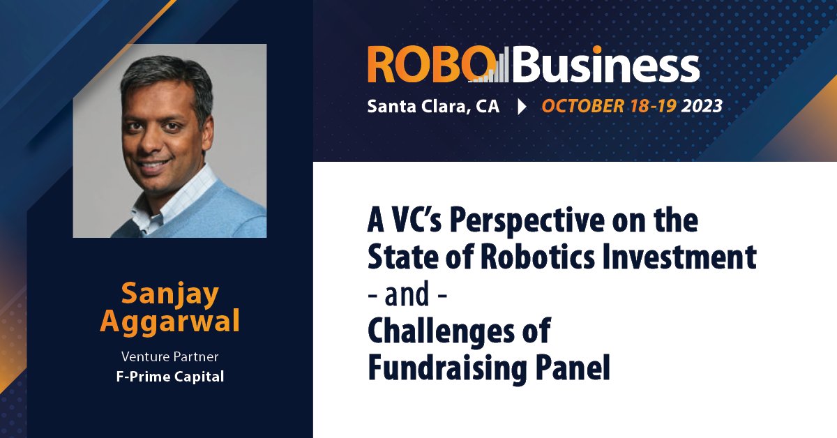 F-Prime Capital (@fprimecapital) on Twitter photo Catch Sanjay Aggarwal at this week's <a href="/Robo_Business/">RoboBusiness</a> conference in Santa Clara, discussing what to expect in the robotics industry in the coming five years.
therobotreport.com/robobusiness-a… Catch Sanjay Aggarwal at this week's <a href="/Robo_Business/">RoboBusiness</a> conference in Santa Clara, discussing what to expect in the robotics industry in the coming five years.
therobotreport.com/robobusiness-a…
