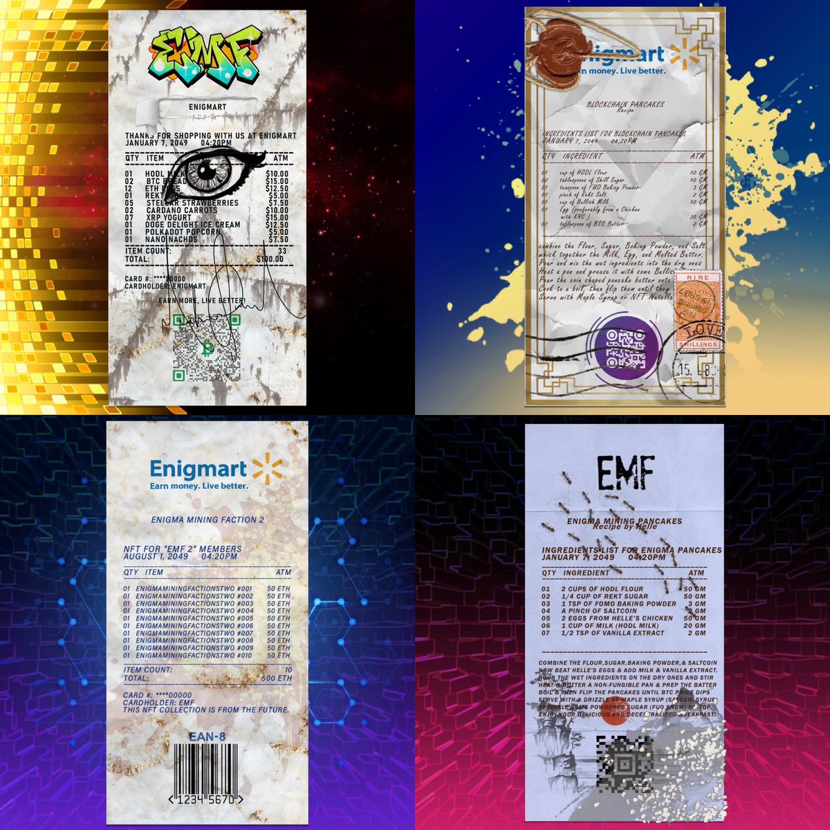 🚀 IT’S REVEAL TIME FOR OUR COMMUNITY FOR OUR PARAGUAY 🇵🇾 ENIGMA COLLECTION🚀

Each NFT is a receipt for a % of a real BTC WhatsMiner giving retail access to industry saved for the elite &amp; eligible for gamified rewards. Check the art! - I think you’d all agree, these are 🔥🔥