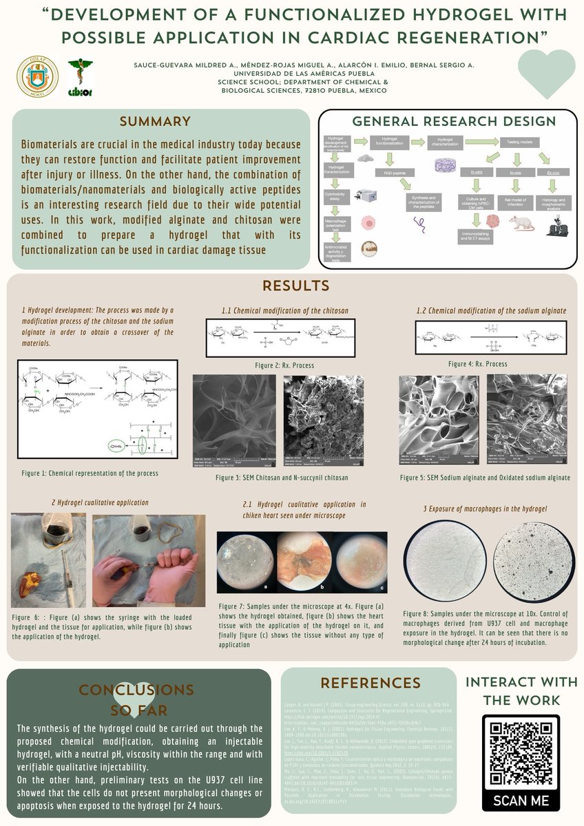 “Hi <a href="/LatinXChem/">LatinXChem</a>, presenting my work “Development of a functionalized hydrogel with possible application in cardiac regeneration” at #LatinXChem23 #LatinXChemNanoMat #NanoMat018, <a href="/nanoscale_rsc/">Nanoscale journal family</a>, #tissueengering, #heartnanomaterial