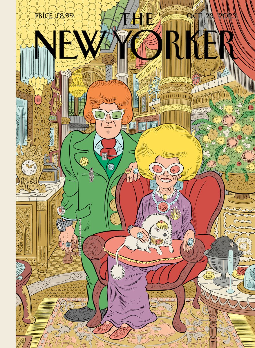 The New Yorker (@newyorker) on Twitter photo For the cover of this year’s Money Issue, the cartoonist <a href="/danielclowes/">Daniel Clowes</a> evokes the lavish, concentrated wealth that governs our world. Read a Q. & A. with the artist here. nyer.cm/fO2qksc For the cover of this year’s Money Issue, the cartoonist <a href="/danielclowes/">Daniel Clowes</a> evokes the lavish, concentrated wealth that governs our world. Read a Q. & A. with the artist here. nyer.cm/fO2qksc