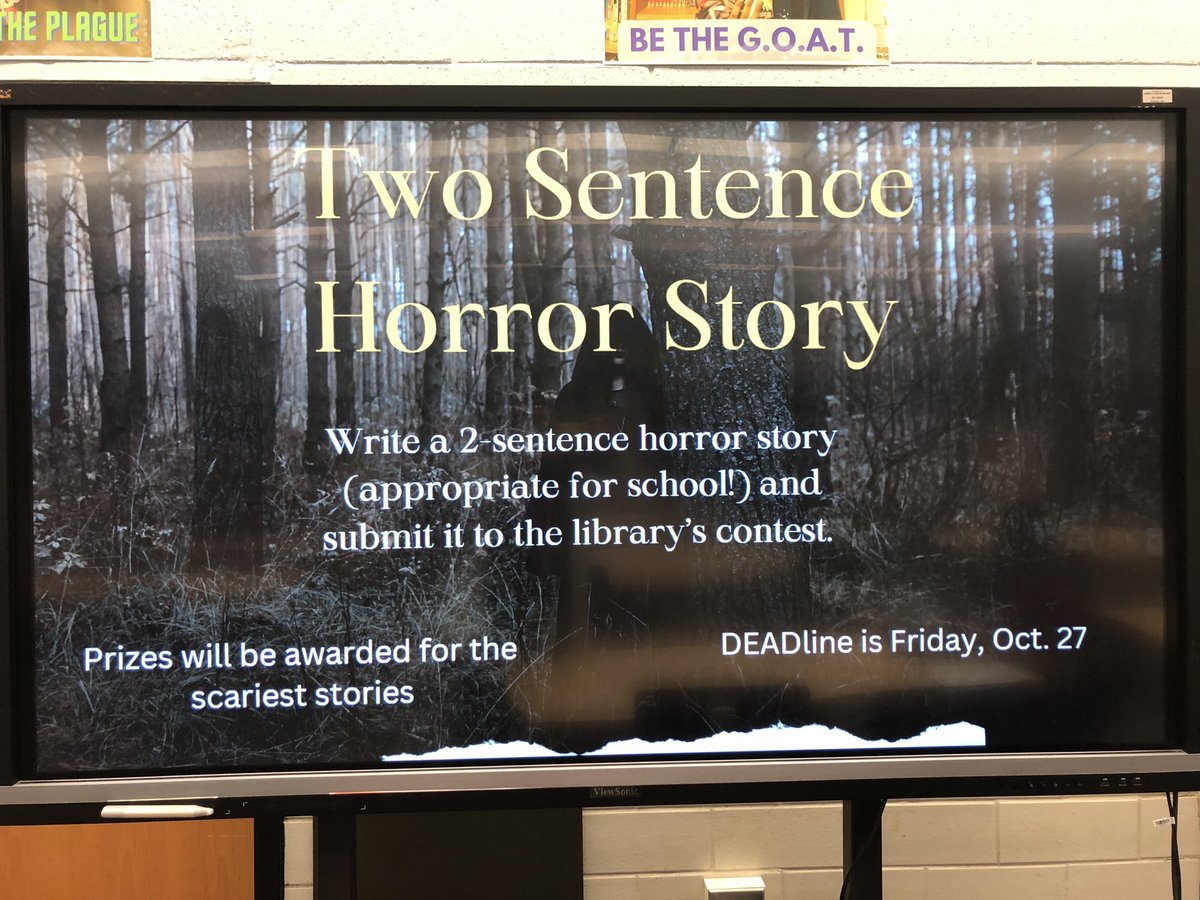 Library contest: Write a 2-sentence horror story 😱🎃💀👻