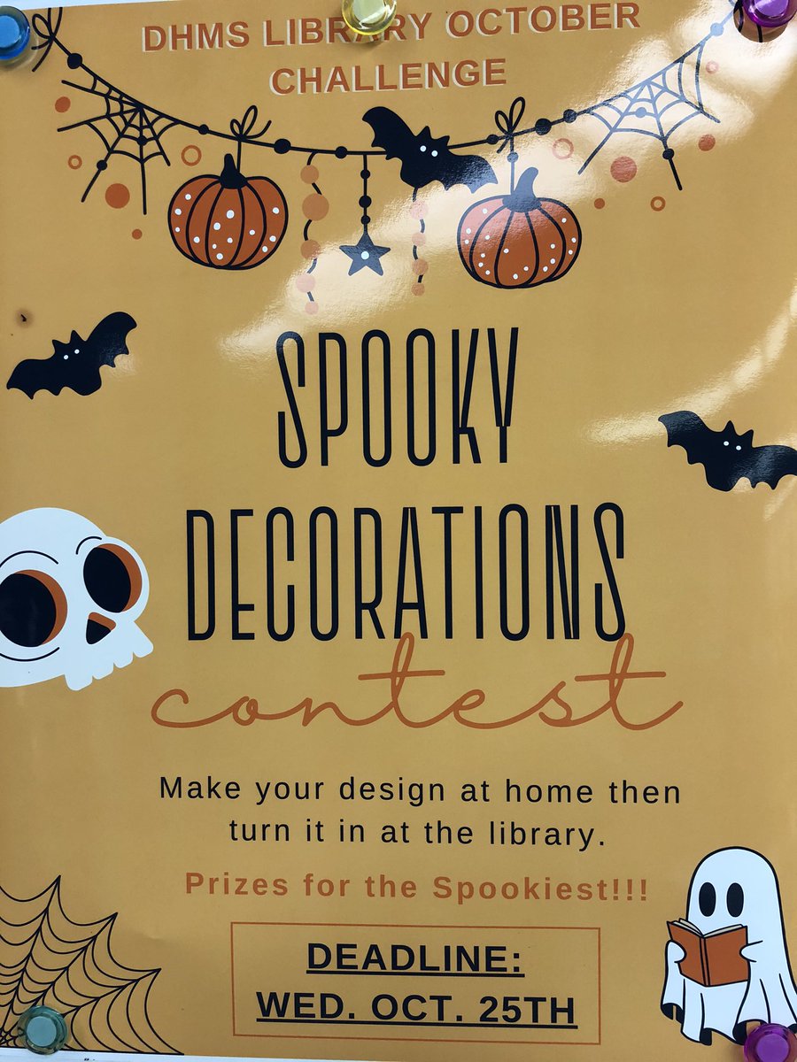 Library contest:make a spooky decoration 👻🎃💀