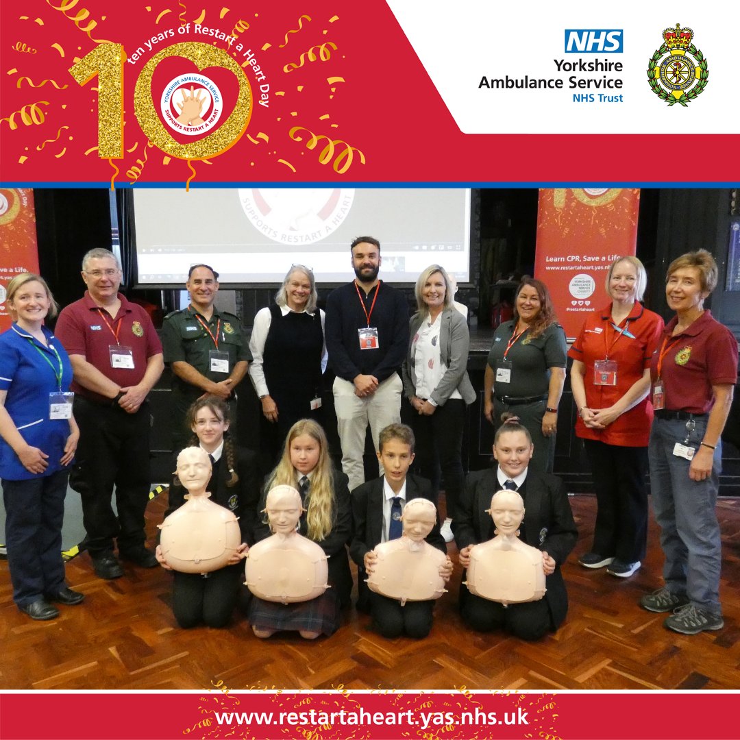We did it! 166 secondary schools visited by 700 volunteers who taught CPR to around 35,000 youngsters - in just seven hours! Thank you to EVERYONE for making our 10th anniversary #RestartaHeart Day so memorable❤️👏