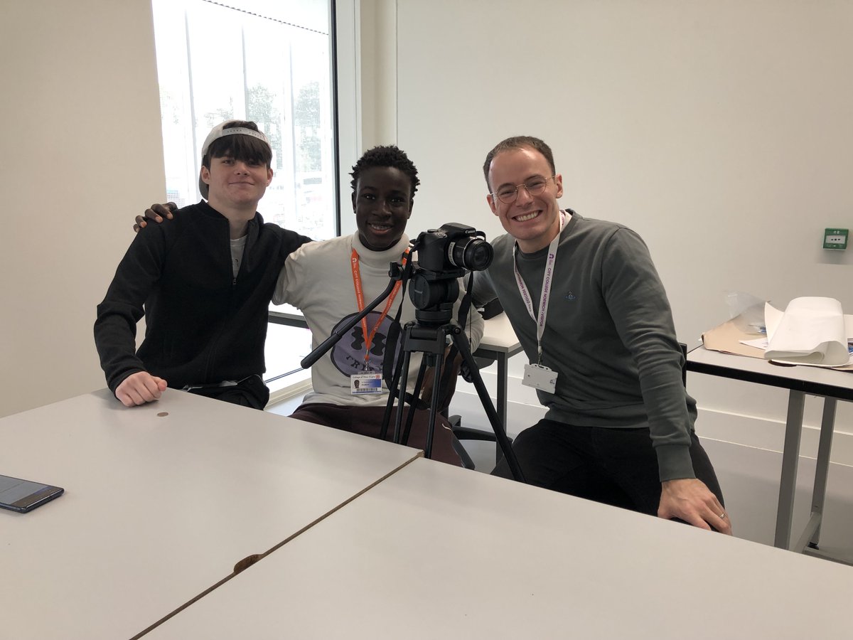 Massive thanks to the legend <a href="/ChrisReevo/">Chris Reeve</a> for taking the time to inspire Sam and Ini about sports journalism. We're learning all about how to get a job in the media this week <a href="/norwichcollege/">City College Norwich</a> and students are really pushing themselves to interview some great people!