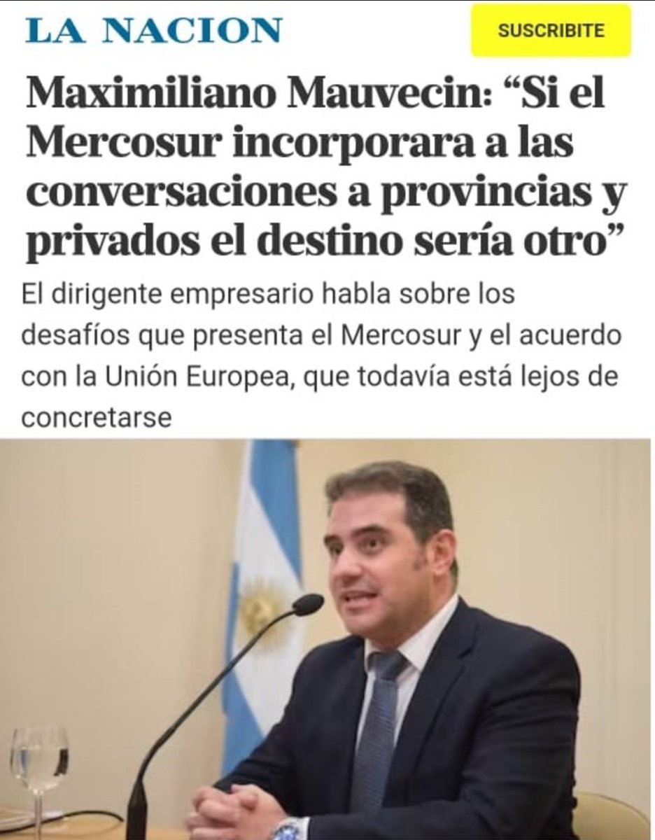 Gracias a <a href="/LANACION/">LA NACION</a>
por la entrevista sobre integración regional, desafío presente y futuro de Argentina y la región. Link a la nota completa lanacion.com.ar/economia/comer…